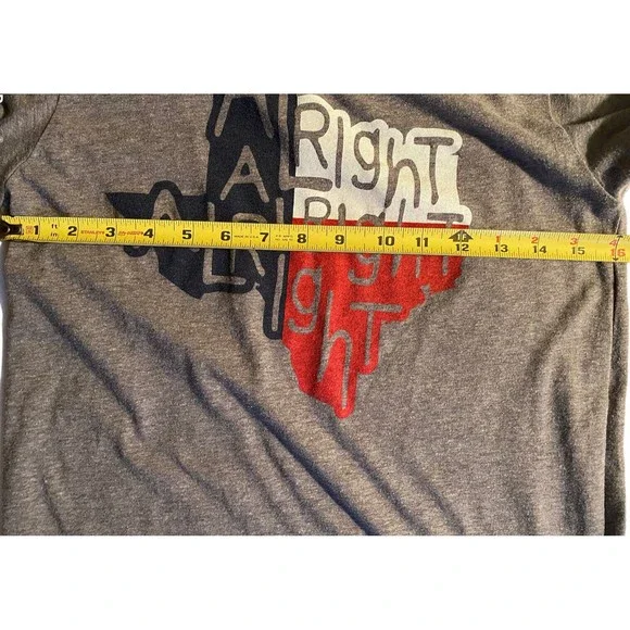 Texas Alright Alright Alright McConaughey Long Sleeve Gray T-Shirt Men's Small - Picture 9 of 9